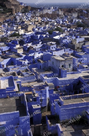 a view in the city of jodhpur in the province Rajasthan in India.