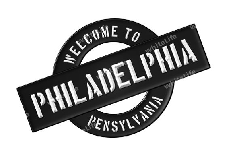 Illustration of WELCOME TO PHILADELPHIA as Banner for your presentation, website, inviting...