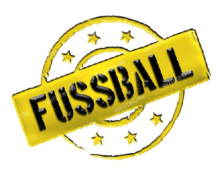 Sign, symbol, stamp or icon for your presentation, for websites and many more named FUSSBALL