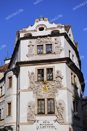 Prachtvolles Gebaeude, Fassade am Altst?dter Ring, Prag, Tschechien, Tschechische Republik, Europa
