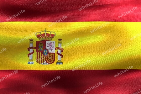 Spain flag - realistic waving fabric flag