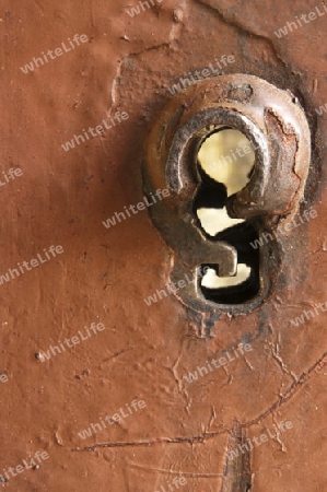 old ,rusty keyhole