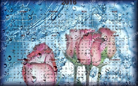 Kalender Rosen Puzzle