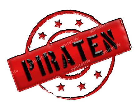 Sign and stamp for your presentation, for websites and many more named Piraten