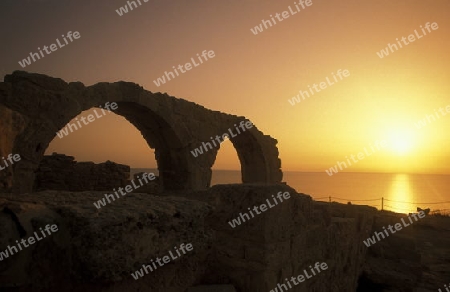 Die Roemischen Ruinen von Kurion bei Episkopi in sueden der Insel Zypern im Mittelmeer in Europa .