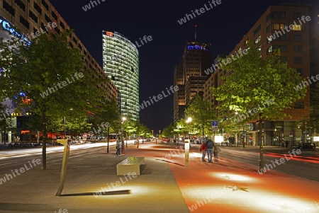 Boulevard der Stars abends , Potsdamer Platz, Berlin, Mitte, Deutschland, Europa, oeffentlicherGrund