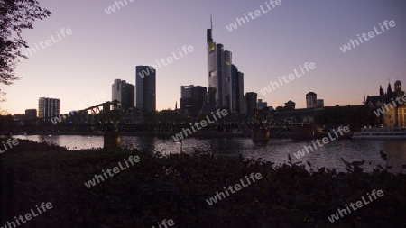 Frankfurt am Main, Skyline am Abend