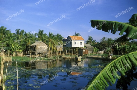 a Farmer village outside of the city of phnom penh in cambodia in southeastasia. 