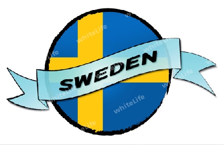 SWEDEN - your country shown as illustrated banner for your presentation or as button...