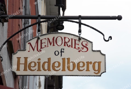 Wirtshausschild Memories of Heidelberg