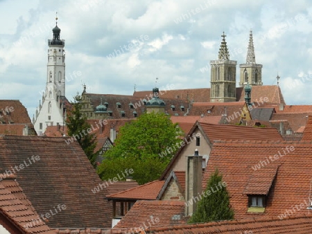 Rathaus und Jakobskirche in Rothenburg