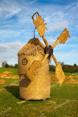 straw wind mill for harvest festival 