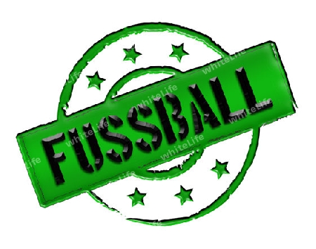 Sign, symbol, stamp or icon for your presentation, for websites and many more named FUSSBALL