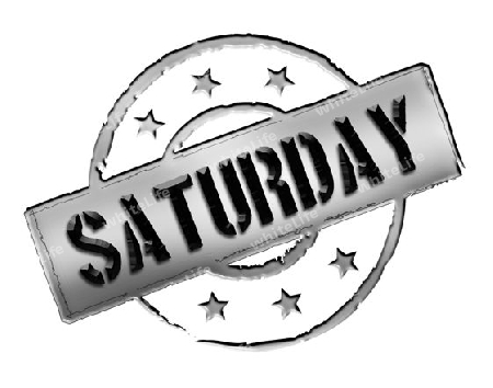 Sign, symbol, stamp or icon for your presentation, for websites and many more named SATURDAY