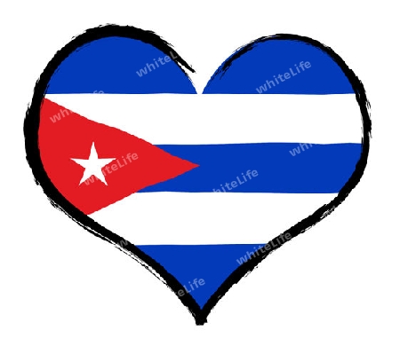Cuba - The beloved country as a symbolic representation as heart - Das geliebte Land als symbolische Darstellung als Herz