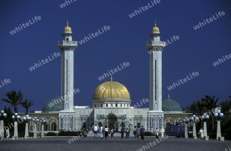 Das Habib Bourguiba Mausoleum in Monastir am Mittelmeer im Nordosten von Tunesien in Nordafrika.