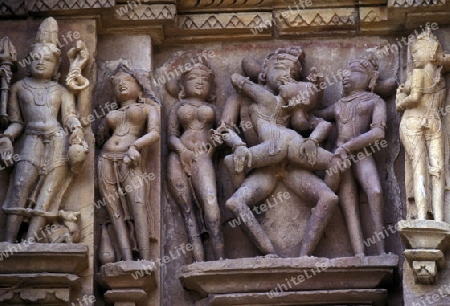 The Temple of Khajuraho in the province of Uttar Pradesh in India.