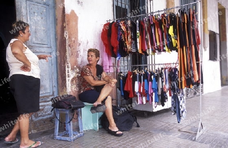 a privat market shop in the city of Havana on Cuba in the caribbean sea.