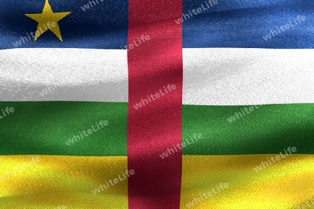 Central African Republic flag - realistic waving fabric flag