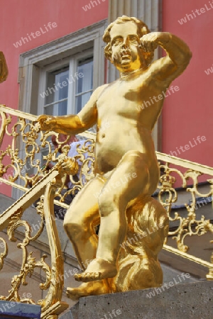 Goldene Putten,goldenes Geländer, Engelstreppe