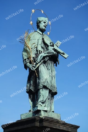 Karlsbrücke Statue Nepomuk, Prag
