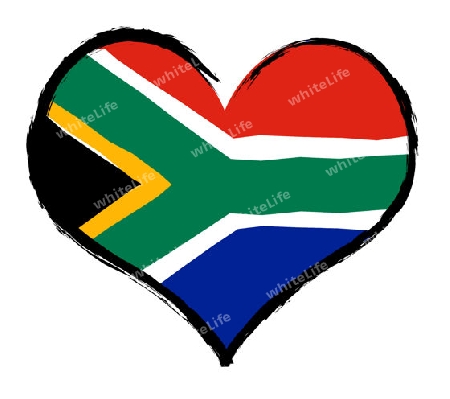South Africa - The beloved country as a symbolic representation as heart - Das geliebte Land als symbolische Darstellung als Herz