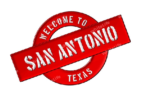 Illustration of WELCOME TO SAN ANTONIO as Banner for your presentation, website, inviting...