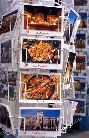 Postkarten in der Stadt Valenzia in Spanien