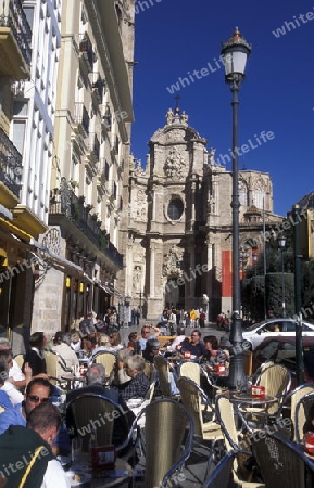 Die Altstadt mit der Kathedrale von Valenzia in Spanien in Europa.