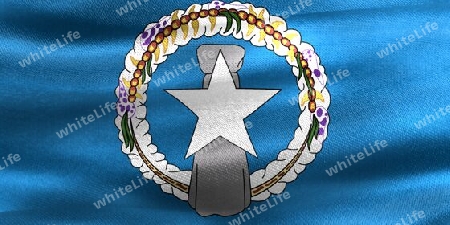 Mariana Islands flag - realistic waving fabric flag