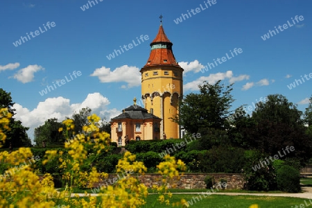 Schloss Pagodenburg und Wasserturm Rastatt