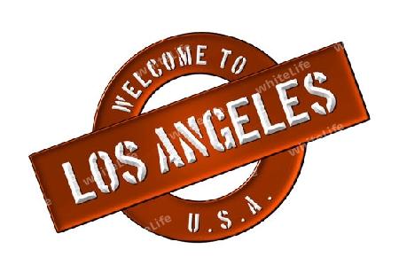 Illustration of WELCOME TO LOS ANGELES as Banner for your presentation, website, inviting...