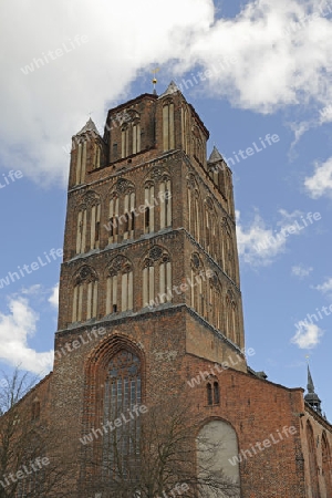 Kirche St. Jakobi in der Altstadt von Stralsund , Unesco Weltkulturerbe, Mecklenburg Vorpommern, Deutschland, Europa , oeffentlicher Grund