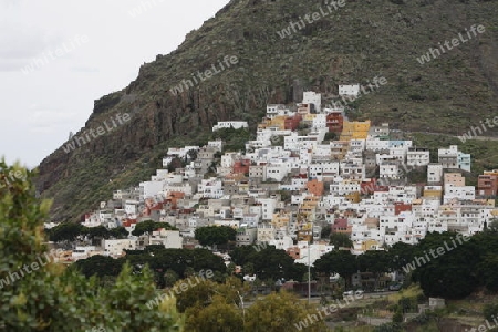 The village of San Andrea in the northeast of the Island of Tenerife on the Islands of Canary Islands of Spain in the Atlantic.  