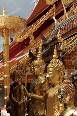Die Architektur des Wat Phra That Doi Suthep Tempel in Chiang Mai im Norden von Thailand.  