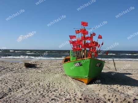 Boote am Ostsee Strand