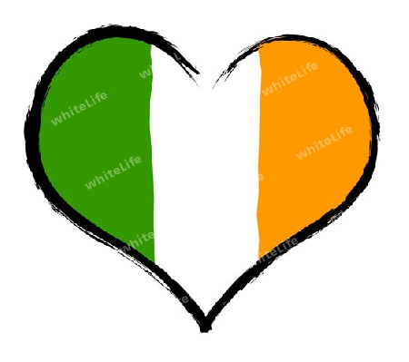Ireland - The beloved country as a symbolic representation as heart - Das geliebte Land als symbolische Darstellung als Herz