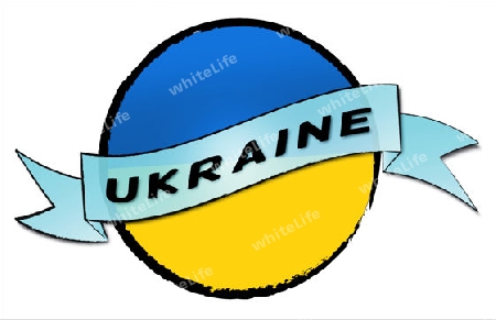 Ukraine - your country shown as illustrated banner for your presentation or as button...