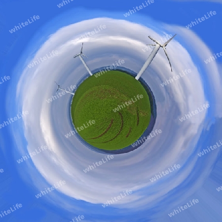 Windkraftanlagen auf Planet