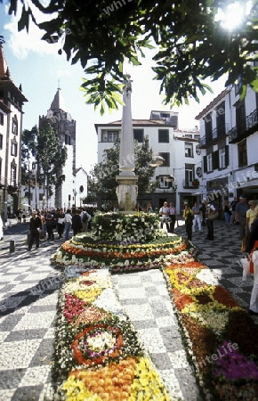 Das traditionelle Fruehlings Blumenfest in der Hauptstadt Funchal auf der Insel Madeira im Atlantischen Ozean