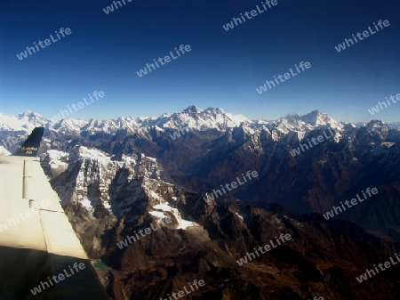 Flug zum Mount Everest