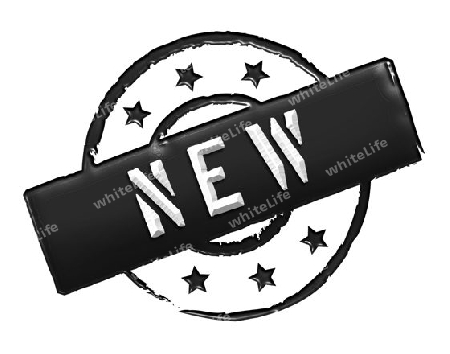 Sign and stamp named "NEW" for your presentation, for websites and many more.