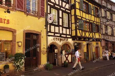 the old city of Colmar in  the province of Alsace in France in Europe