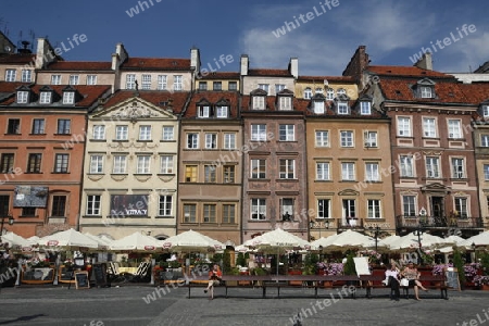 The Down Town in the modern City of Warsaw in Poland, East Europe.