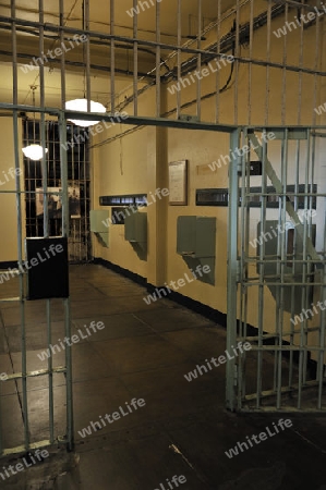 Gegensprecheinrichtung f?r Gefangene und deren Besucher im Gef?ngnis,   Alcatraz Island, Kalifornien, USA