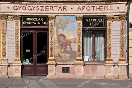 Denkmalgesch?tzte alte Apotheke in Sopron