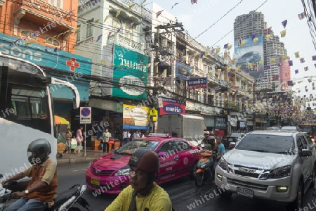 the city life at the charoen Krung road at the Riverside Aerea in the city of Bangkok in Thailand in Southeastasia.