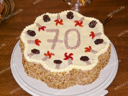 Torte zum 70. Geburtstag