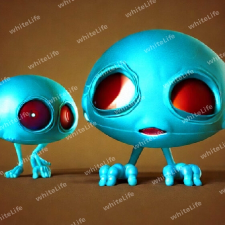 blaue Aliens