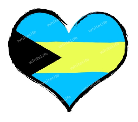 Bahamas - The beloved country as a symbolic representation as heart - Das geliebte Land als symbolische Darstellung als Herz